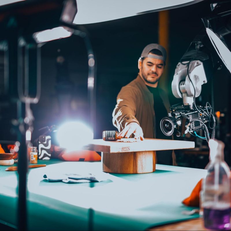 close-up video shooting