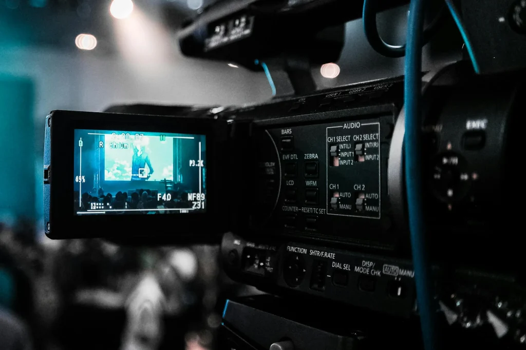 video camera recording someone