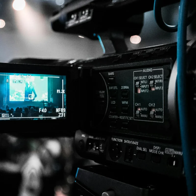 video camera recording someone